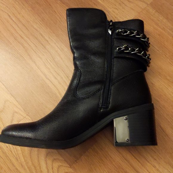 Fergie black Wistful chain Moto boots - Picture 2 of 11